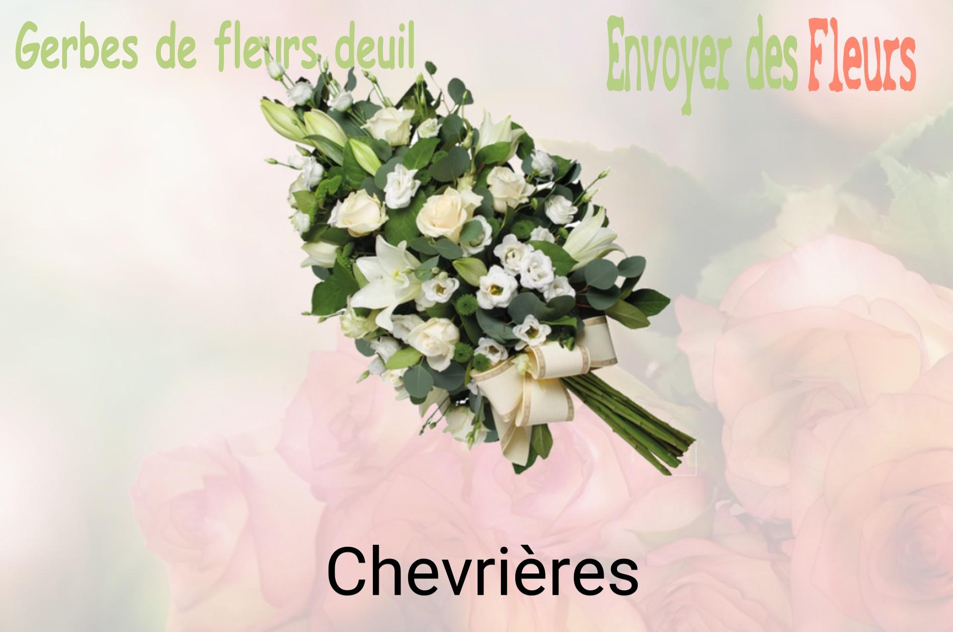 Gerbe de fleurs de deuil livrée à Chevrières